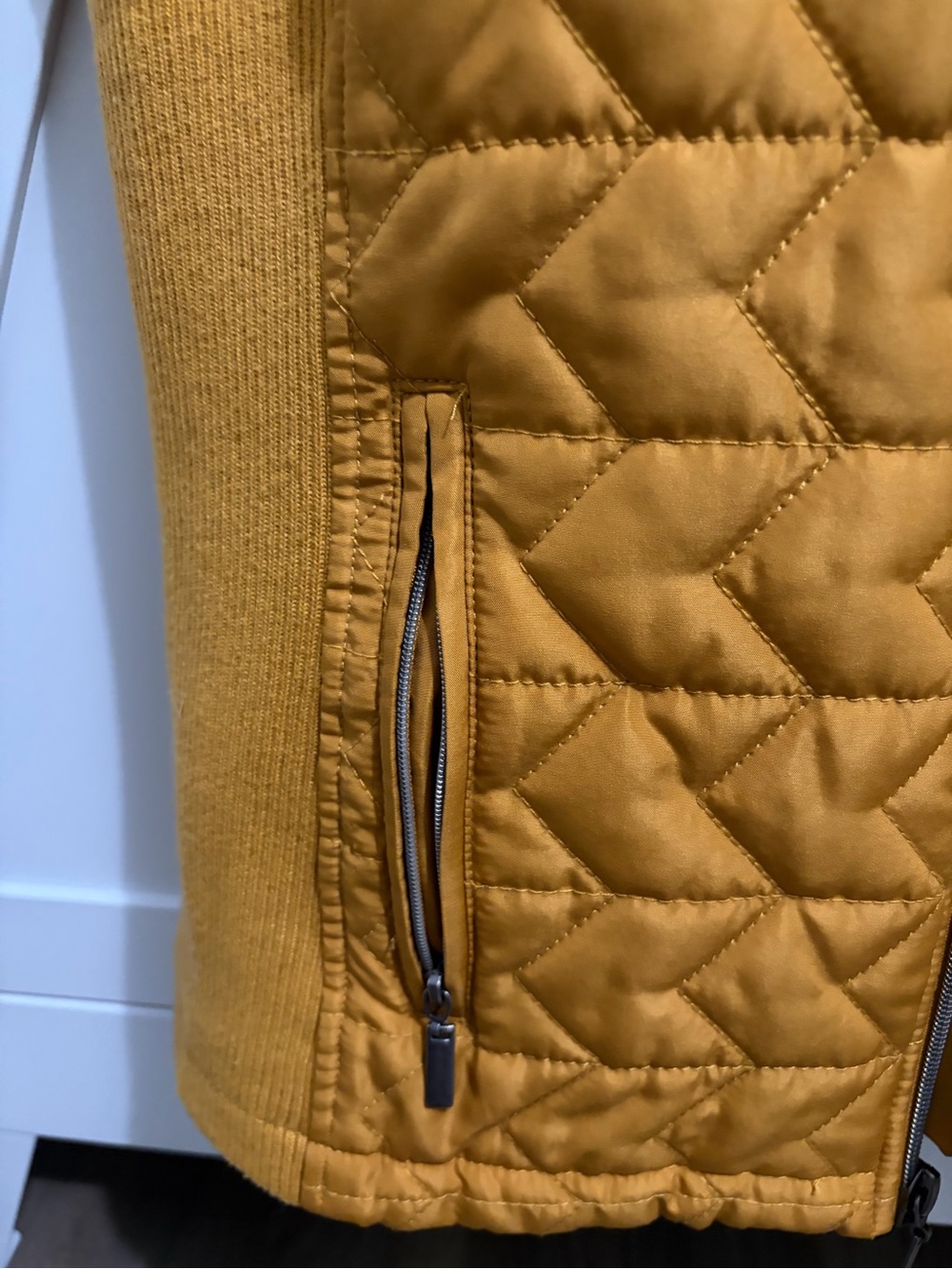 Christopher & Banks Quilted Mustard Yellow Vest - Picture 4 of 4